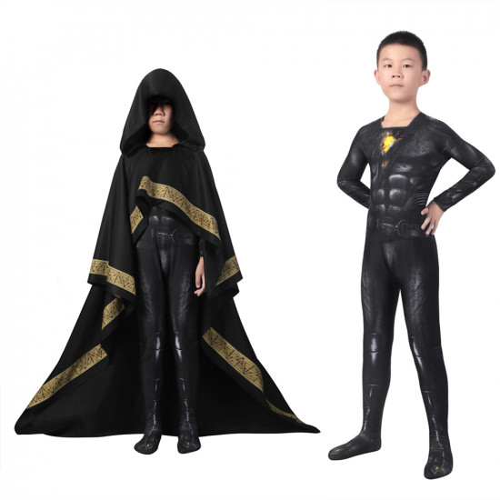 2022 Black Adam Kids Jumpsuit with Cloak 2022 Black Adam Kids Jumpsuit with Cloak