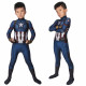 Avengers: Endgame Captain America Kids 3D Zentai Jumpsuit Avengers: Endgame Captain America Kids 3D Zentai Jumpsuit
