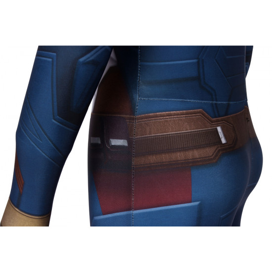 Avengers: Endgame Captain America Kids 3D Zentai Jumpsuit Avengers: Endgame Captain America Kids 3D Zentai Jumpsuit