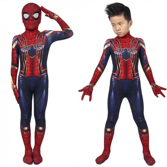 Avengers: Endgame Iron Spiderman Kids 3D Zentai Jumpsuit Avengers: Endgame Iron Spiderman Kids 3D Zentai Jumpsuit