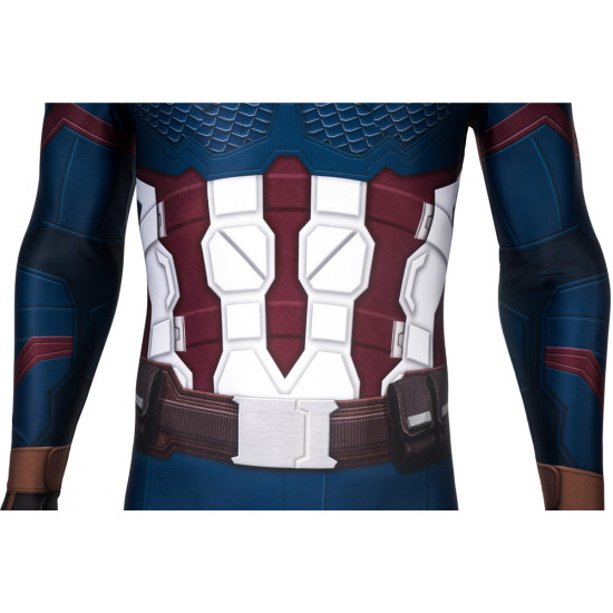 Avengers: Endgame Steven Rogers Captain America 3D Jumpsuit Avengers: Endgame Steven Rogers Captain America 3D Jumpsuit