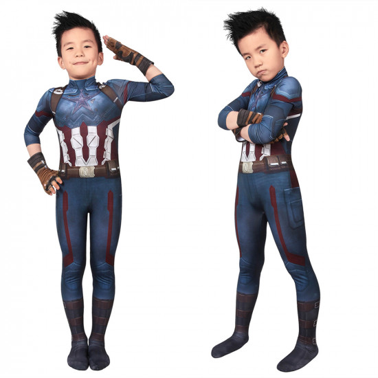 Avengers Infinity War Captain America Kids 3D Jumpsuit Avengers Infinity War Captain America Kids 3D Jumpsuit