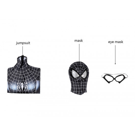 Female Spiderman Black Cat Venom 3D Jumpsuit Female Spiderman Black Cat Venom 3D Jumpsuit
