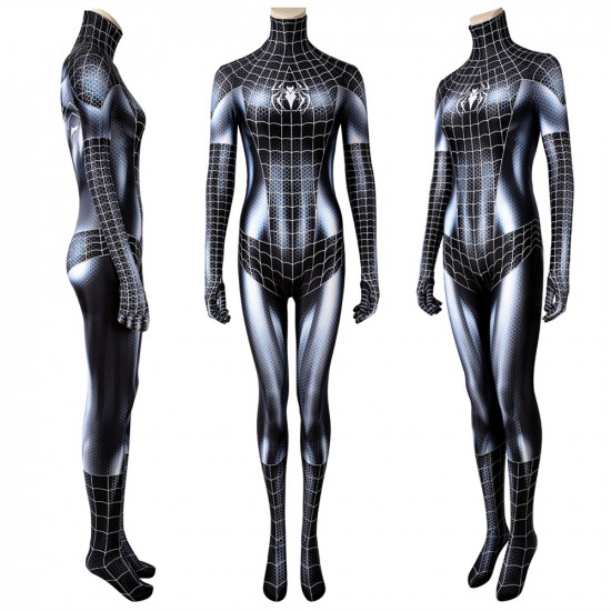 Female Spiderman Black Cat Venom 3D Jumpsuit Female Spiderman Black Cat Venom 3D Jumpsuit