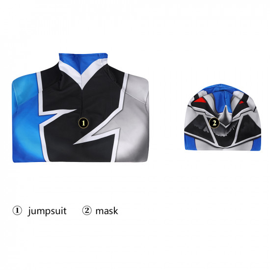 KISHIRYU SENTAI RYUSOULGER Blue Solider Cosplay Suit KISHIRYU SENTAI RYUSOULGER Blue Solider Cosplay Suit