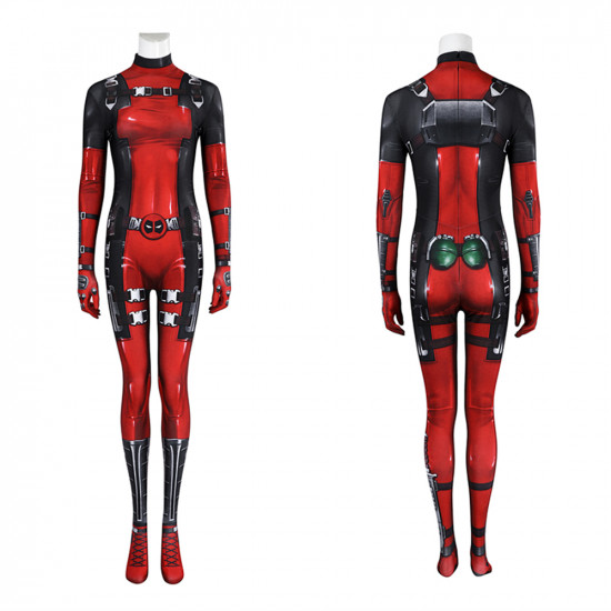 Lady Deadpool Female Deadpool Cosplay Jumpsuit