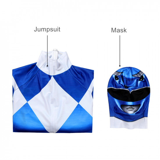Power Rangers Billy Blue Ranger Kids 3D Jumpsuit Power Rangers Billy Blue Ranger Kids 3D Jumpsuit