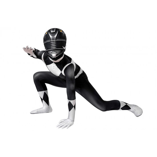 Power Rangers Zack Black Ranger Kids 3D Jumpsuit