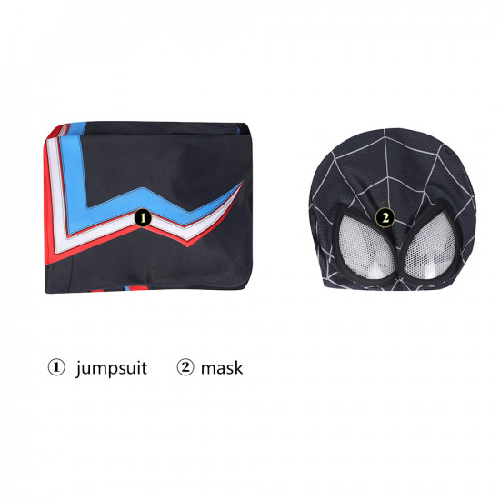 PS5 Spider-Man Miles Morales 2099 Suit Cosplay Jumpsuit PS5 Spider-Man Miles Morales 2099 Suit Cosplay Jumpsuit