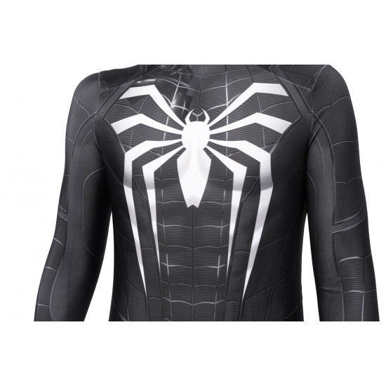 PS5 Spider-Man Miles Morales Symbiote Black Suit Kids Jumpsuit PS5 Spider-Man Miles Morales Symbiote Black Suit Kids Jumpsuit