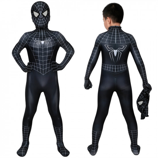 Spider-Man 3 Eddie Brock Venom Kids 3D Jumpsuit Spider-Man 3 Eddie Brock Venom Kids 3D Jumpsuit