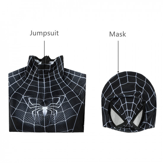 Spider-Man 3 Eddie Brock Venom Kids 3D Jumpsuit Spider-Man 3 Eddie Brock Venom Kids 3D Jumpsuit