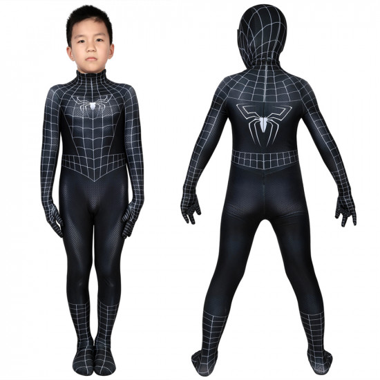 Spider-Man 3 Eddie Brock Venom Kids 3D Jumpsuit Spider-Man 3 Eddie Brock Venom Kids 3D Jumpsuit