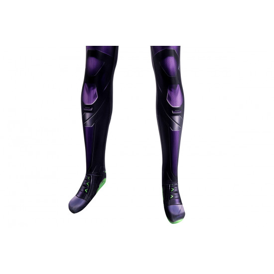 Spider-Man Miles Morales Purple Reign Suit Cosplay Jumpsuit
