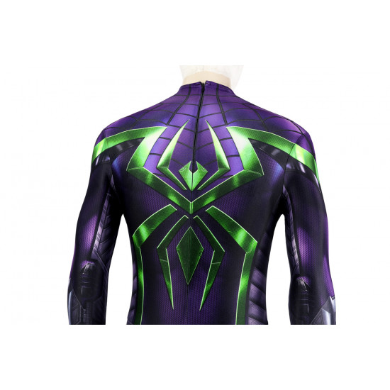 Spider-Man Miles Morales Purple Reign Suit Cosplay Jumpsuit