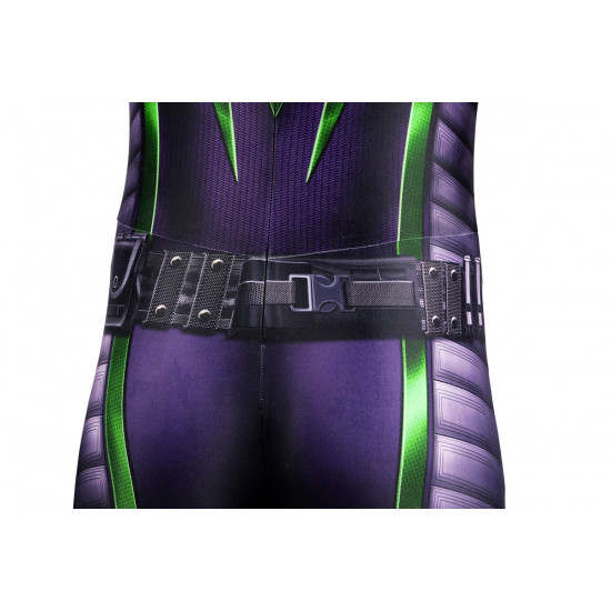 Spider-Man Miles Morales Purple Reign Suit Cosplay Jumpsuit