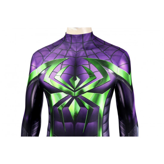 Spider-Man Miles Morales Purple Reign Suit Cosplay Jumpsuit