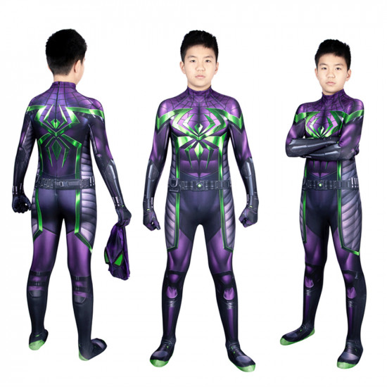 Spider-Man Miles Morales Purple Reign Suit Kids Jumpsuit