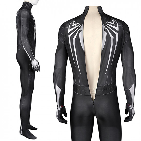 Spider-Man Miles Morales Symbiote Black Suit Jumpsuit Spider-Man Miles Morales Symbiote Black Suit Jumpsuit