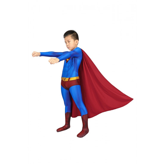 Superman Returns Superman Clark Kent Kids 3D Jumpsuit Superman Returns Superman Clark Kent Kids 3D Jumpsuit
