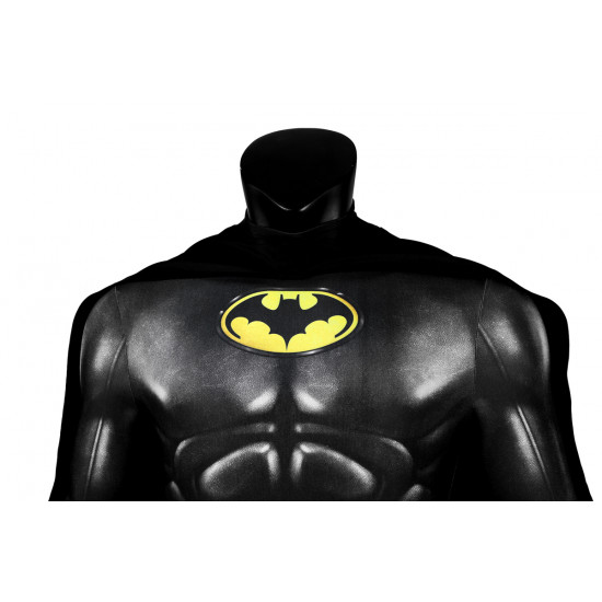 The Flash Batman Bruce Wayne Michael Keaton Jumpsuit with Cloak