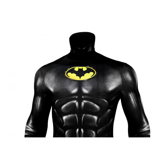 The Flash Batman Bruce Wayne Michael Keaton Jumpsuit with Cloak
