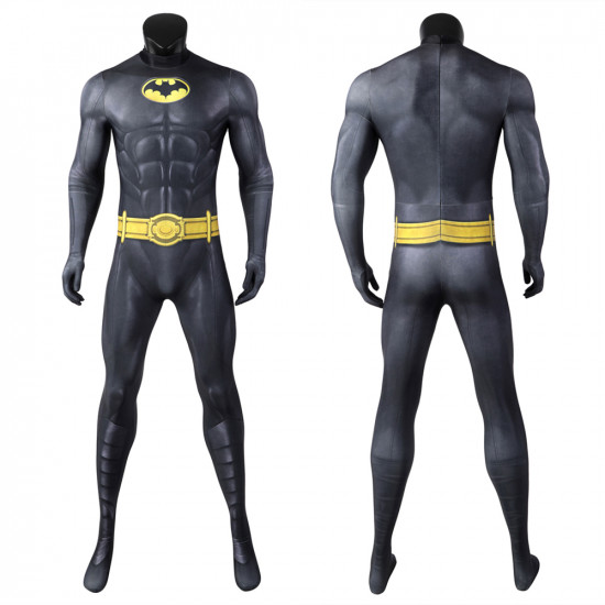 The Flash Bruce Wayne Michael Keaton Batman Jumpsuit with Cloak