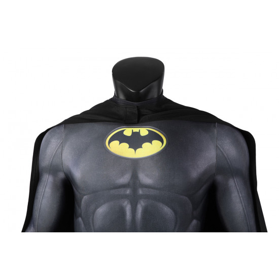 The Flash Bruce Wayne Michael Keaton Batman Jumpsuit with Cloak