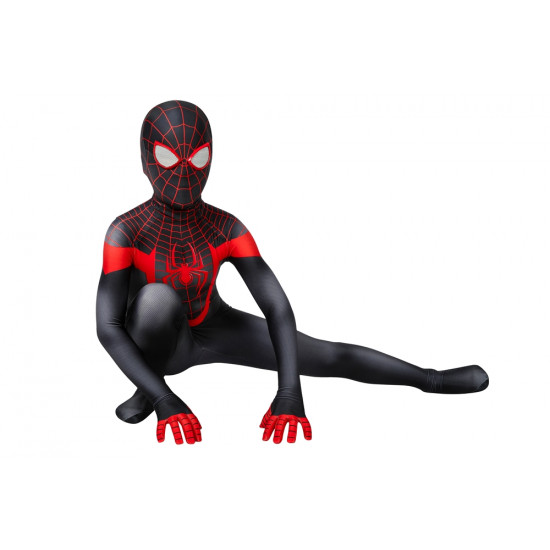 Ultimate Spider-Man PS5 Miles Morales Kids 3D Zentai Jumpsuit