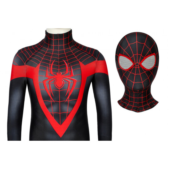 Ultimate Spider-Man PS5 Miles Morales Kids 3D Zentai Jumpsuit